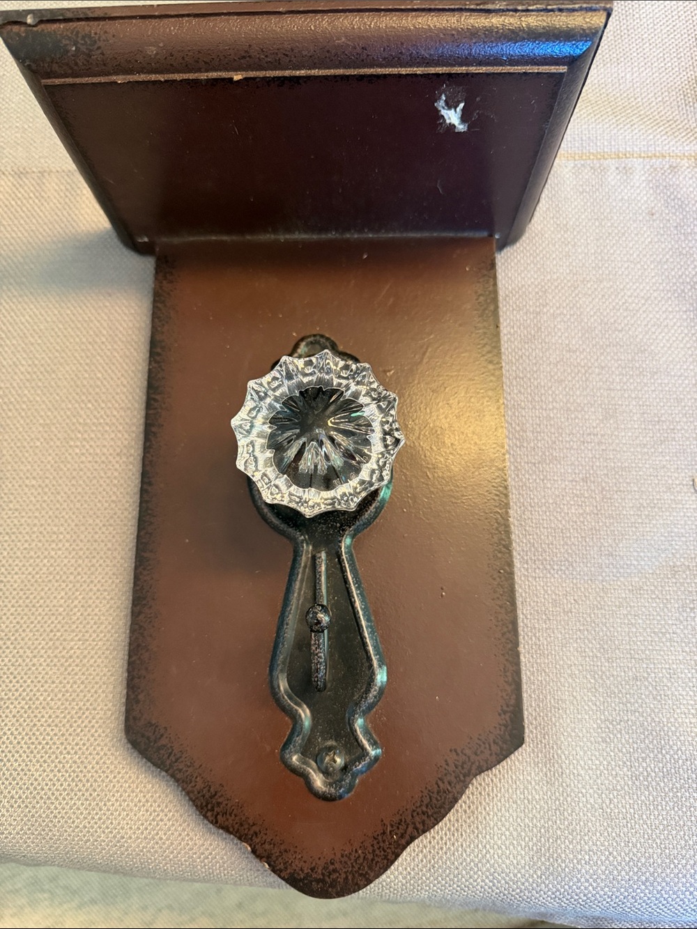 Glass Crystal Knob Wall Hook in Clear and Brown - Classic Decorative Hook